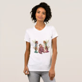 妖精に囲まれた可愛い天使の赤ちゃん 女性用Tシャツ Tシャツ (正面フル)