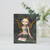 「妖精に花を干したもの」はがき ポストカード (スタンド正面)