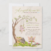 妖精のいる森の赤ちゃん性別発表会 招待状 (正面)