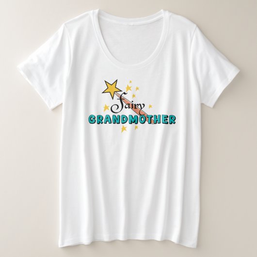 妖精のおばあちゃん 女性用プラスサイズTシャツ プラスサイズTシャツ (デザイン正面)