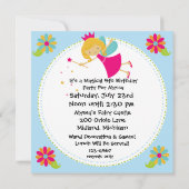 妖精のおもしろいカスタマイズ誕生日招待状 招待状 (裏面)