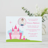 妖精のお城の誕生日パーティーの招待 招待状 (スタンド正面)