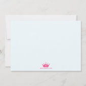 妖精のお城の誕生日パーティーの招待 招待状 (裏面)