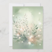 妖精のお茶ワイルドフラワーマッシュルームベビーガールシャワー 招待状 (裏面)