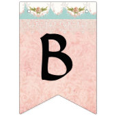 妖精のお茶会のかわいい女の子のベビーの名前のパーティーの装飾 バンティングフラッグ (第3の旗)