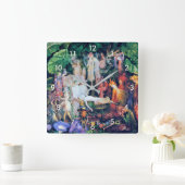 『妖精のお葬式、ジョン・アンスター・フィッツジェラルド』 スクエア壁時計 (ホーム)