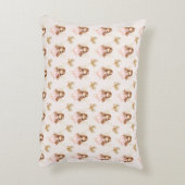 妖精のかわいいガーデン魔法の名パーソナライズされた前 アクセントクッション (裏面(縦))