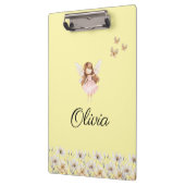 妖精のかわいいガーデン魔法の名パーソナライズされた前 クリップボード (左)