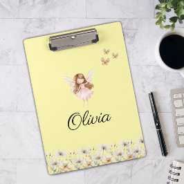 妖精のかわいいガーデン魔法の名パーソナライズされた前 クリップボード