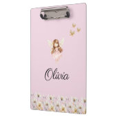 妖精のかわいいガーデン魔法の名パーソナライズされた前 クリップボード (左)