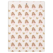 妖精のかわいいガーデン魔法の名パーソナライズされた前 クリップボード (裏面)