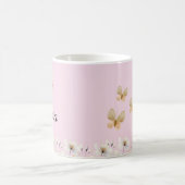 妖精のかわいいガーデン魔法の名パーソナライズされた前 コーヒーマグカップ (中央)