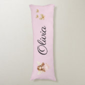 妖精のかわいいガーデン魔法の名パーソナライズされた前 ボディピロー (正面縦)