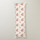 妖精のかわいいガーデン魔法の名パーソナライズされた前 ボディピロー (裏面 (縦))