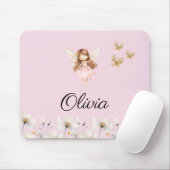 妖精のかわいいガーデン魔法の名パーソナライズされた前 マウスパッド (マウス)