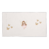 妖精のかわいいガーデン魔法の名パーソナライズされた前 枕カバー (裏面)