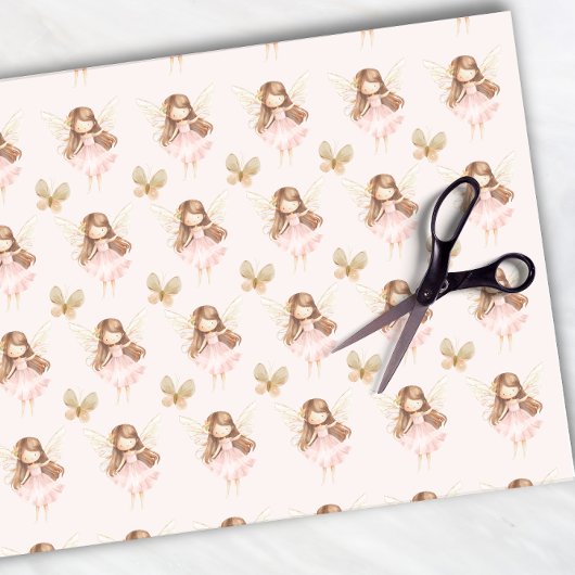 妖精のかわいい蝶の魅惑的な森の魔法 薄葉紙