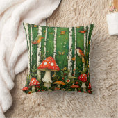 🍄 妖精のきのこ ファンタジーの森 クッション (ブランケット)