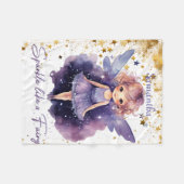 妖精のように輝く フリースブランケット (正面(横))