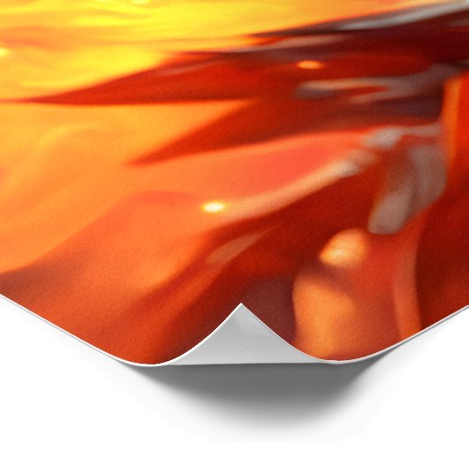 妖精のアイスファイアークイーンライトカラフルファンタジー ポスター (角)