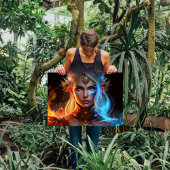 妖精のアイスファイアークイーンライトカラフルファンタジー ポスター