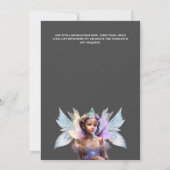 妖精のアイスプリンセスピンクグリッターウィングマジカルエイジ 招待状 (裏面)