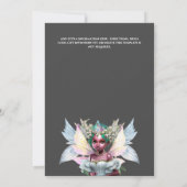 妖精のアイプリンセスメラニンピンクグリッター魔法 招待状 (裏面)