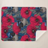 妖精のウォレンとケシ シェルパブランケット (正面(横))