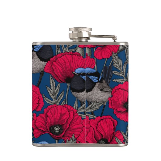 妖精のウォレンとケシ フラスク (裏面)