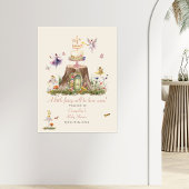 妖精のウッドランドの女の子の赤ちゃんシャワーへようこそ ポスター