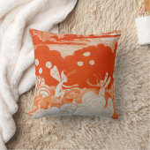 妖精のオレンジマッシュルーム クッション (ブランケット)