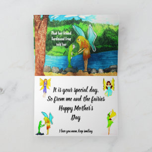 妖精のカードから母の日を喜ぶ カード