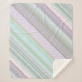 妖精のガーデンピンク、紫、ミントストライプ シェルパブランケット