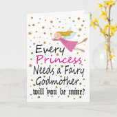 妖精のガーリーな意志私の教母の写真です カード (黄色い花)