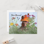 妖精のキノコの家の住所の変更 カード (正面/裏面インサイチュ)