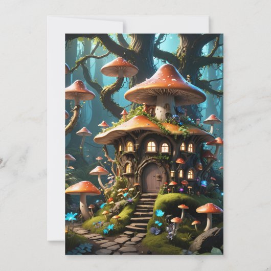 妖精のキノコハウス 招待状 (裏面)