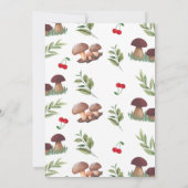 妖精のキノコ蝶の魔法の森の誕生日 招待状 (裏面)