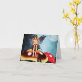 妖精のキノコ カード (黄色い花)