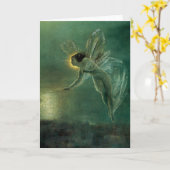 妖精のグリムショーによる夜の精ビクトリアン神 カード (黄色い花)