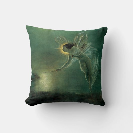 妖精のグリムショーによる夜の精ビクトリアン神 クッション (正面)