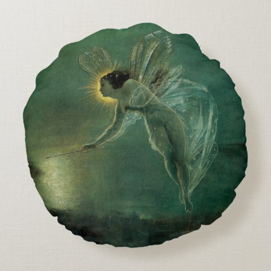 妖精のグリムショーによる夜の精ビクトリアン神 ラウンドクッション (裏面)