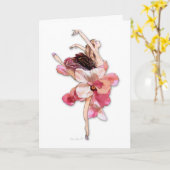 妖精のグリーティングカード カード (黄色い花)