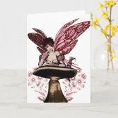 妖精のグリーテ空白のィングカード カード (黄色い花)