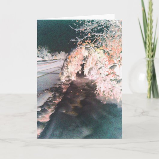 妖精のグローオレンジのグリーティングカード カード (正面)