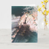 妖精のグローオレンジのグリーティングカード カード (黄色い花)