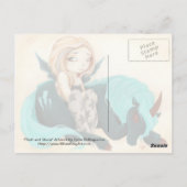 妖精のゴシックのユニコーンの嵐の稲妻 ポストカード (裏面)