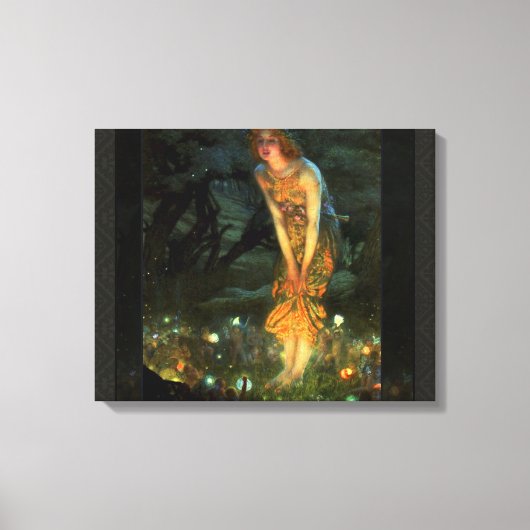 妖精のサークル妖精の真夏のイブ キャンバスプリント (正面)