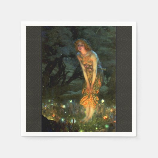 妖精のサークル妖精の真夏のイブ スタンダードカクテルナプキン (正面)