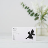 妖精のシルエットの姿勢30 名刺 (スタンド正面)