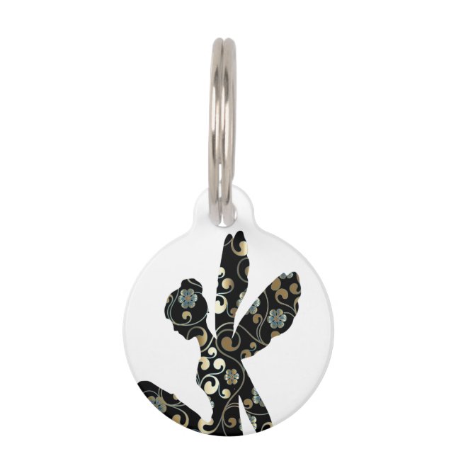 妖精のシルエットサンダー_コーブ ペット　ネームタグ (裏面)